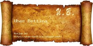 Uher Bettina névjegykártya