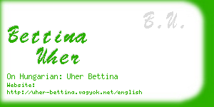 bettina uher business card